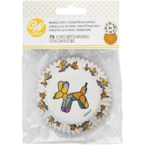 Wilton Baking Cups Balloon Dog and Orange pk/75