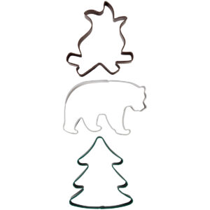 Wilton Cookie Cutter Fire/Bear/Tree set/3