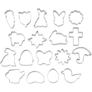 Wilton Metal Cookie Cutter Tub Easter set/18