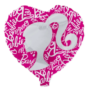 Foilballoon, pink Barbie
