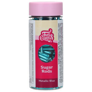 FunCakes Metallic Sugar Rods XL Blue 70g