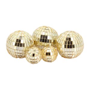 Mirror balls gold 6pcs
