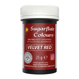 Sugarflair Paste Colour Velvet Red 25g