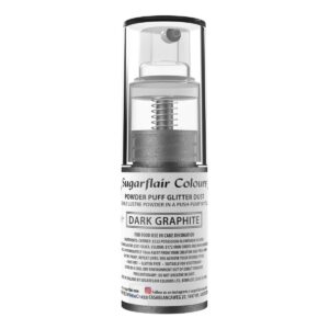 Sugarflair Pump Spray Powder Puff Glitter Dust Dark Graphite 10g