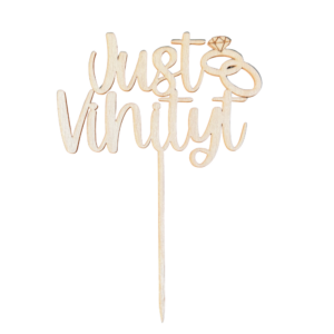 Wooden cake topper, Just Vihityt